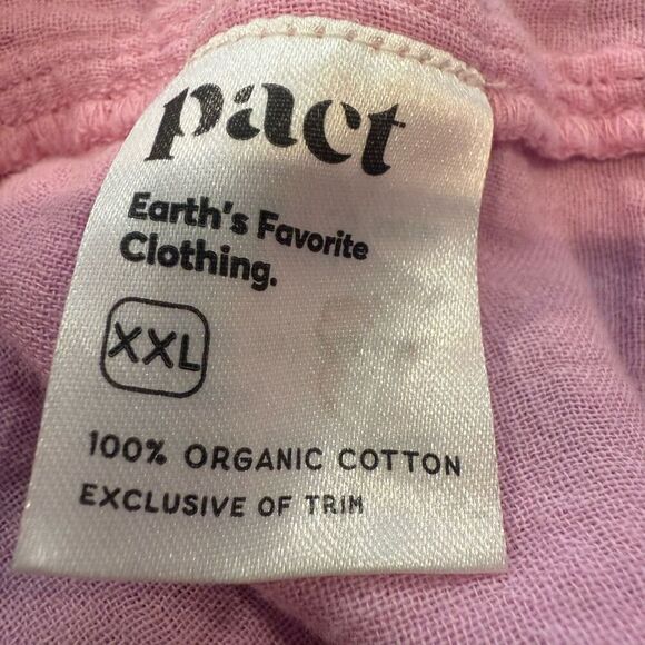 Pact Pink Organic Crinkle Cotton Polo Neck Tunic Size XXL - Picture 6 of 7
